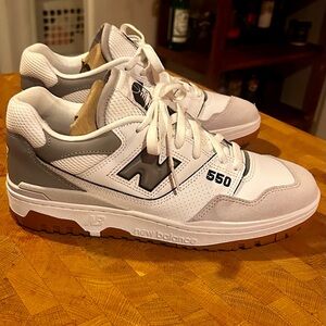 New Balance 550 White and Gray Sneakers